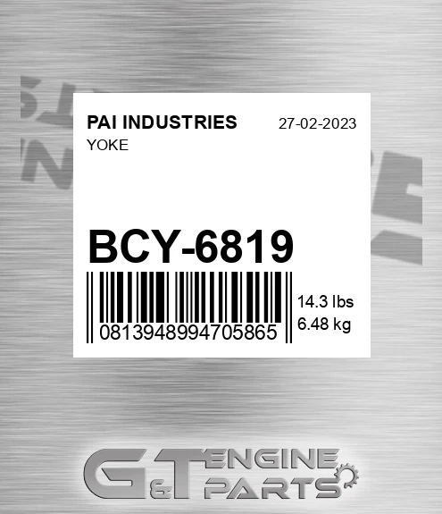 BCY-6819 Yoke