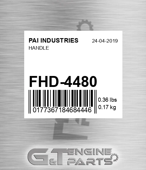 FHD-4480 Handle for PAI INDUSTRIES
