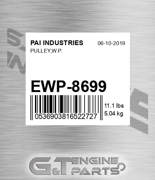 EWP-8699 Pulley,w.p.
