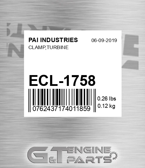 ECL-1758 Clamp,turbine