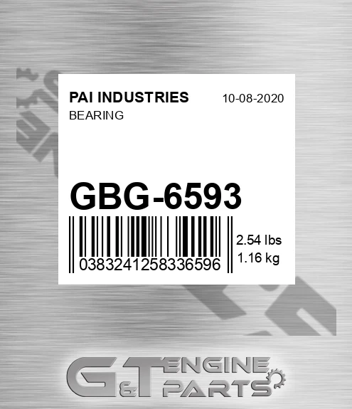 GBG-6593 Bearing for PAI INDUSTRIES