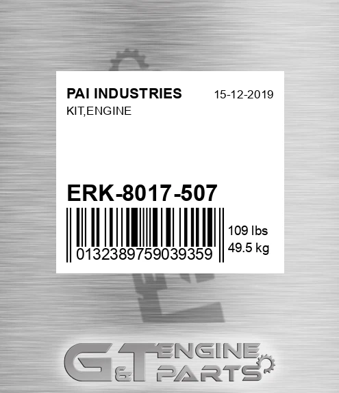 ERK-8017-507 Kit,engine for PAI INDUSTRIES