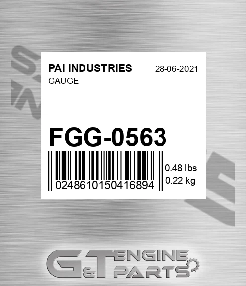 FGG-0563 Gauge for PAI INDUSTRIES