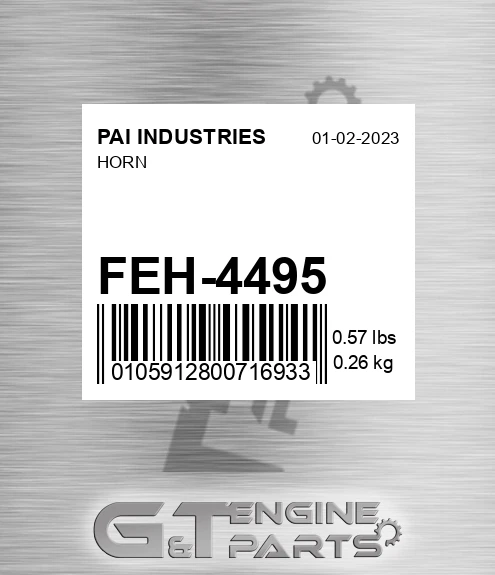 FEH-4495 Horn for PAI INDUSTRIES
