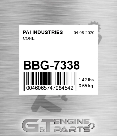 BBG-7338 Cone for PAI INDUSTRIES