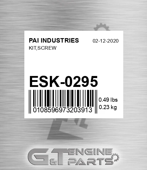 ESK-0295 Kit,screw