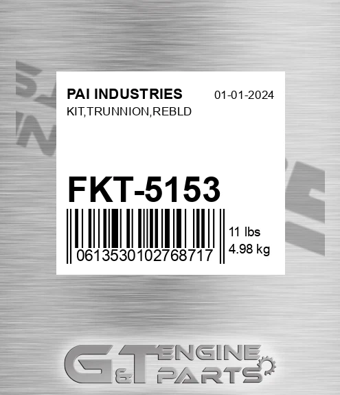 FKT-5153 Kit,trunnion,rebld