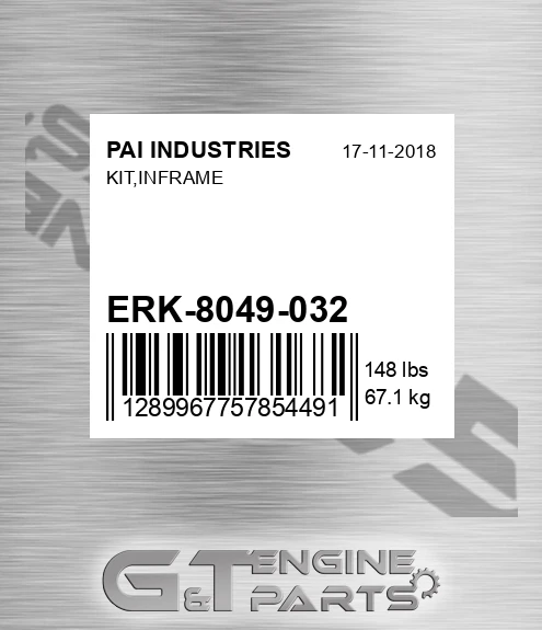 ERK-8049-032 Kit,inframe for PAI INDUSTRIES
