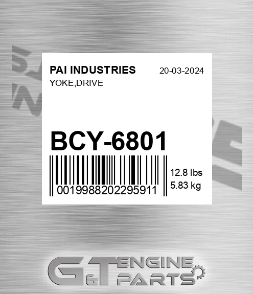 BCY-6801 Yoke,drive