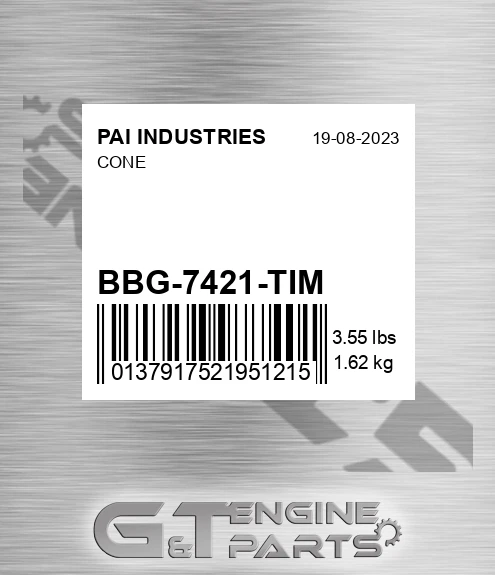 BBG-7421-TIM Cone for PAI INDUSTRIES