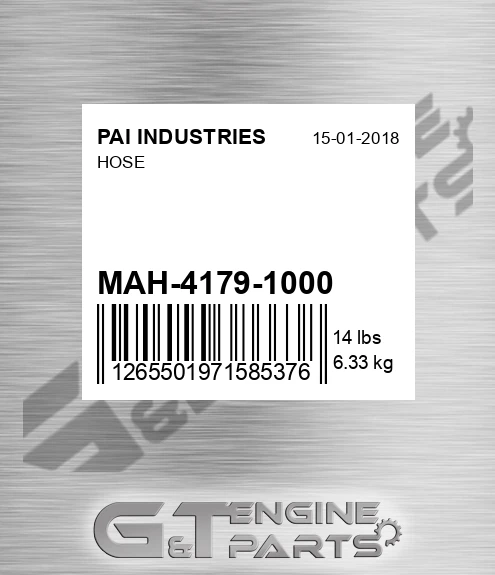 MAH-4179-1000 Hose for PAI INDUSTRIES