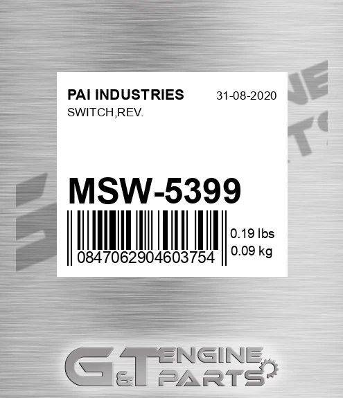 MSW-5399 Switch,rev.