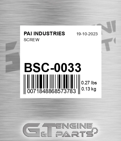 BSC-0033 Screw