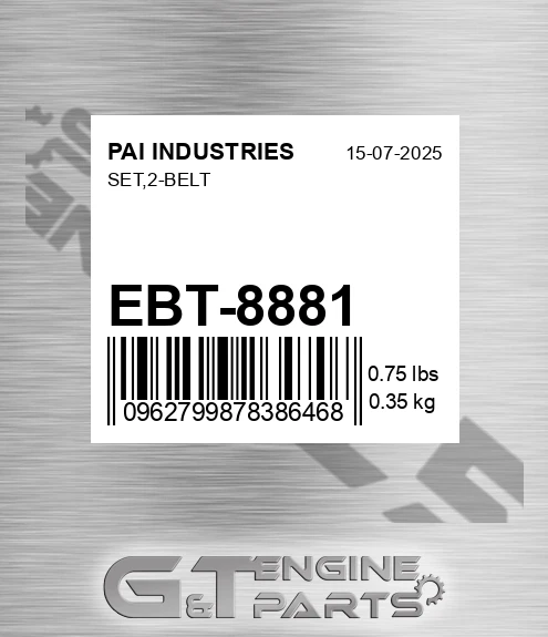 EBT-8881 Set,2-belt