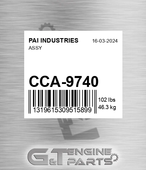 CCA-9740 Assy for PAI INDUSTRIES