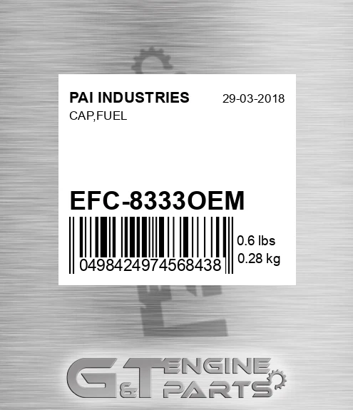 EFC-8333OEM Cap,fuel