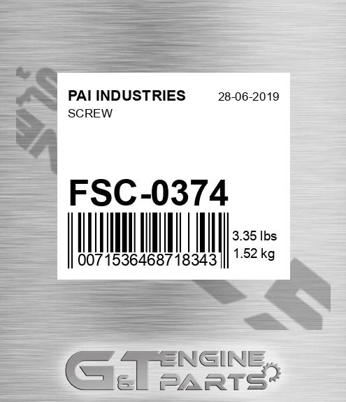 FSC-0374 Screw
