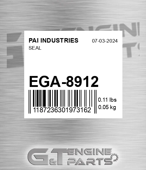 EGA-8912 Seal for PAI INDUSTRIES
