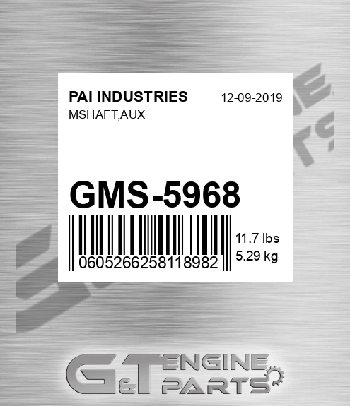 GMS-5968 Mshaft,aux