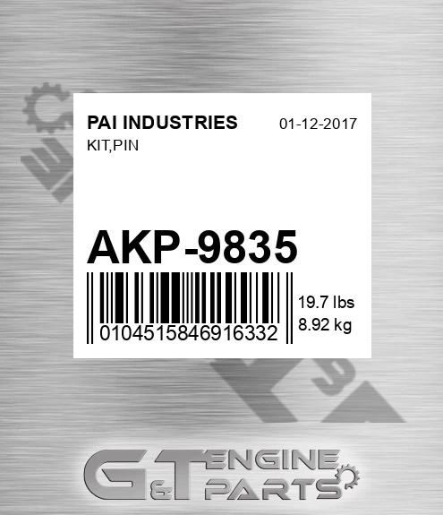 AKP-9835 Kit,pin
