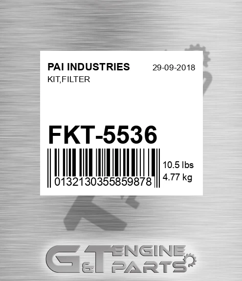 FKT-5536 Kit,filter for PAI INDUSTRIES