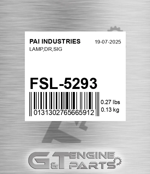 FSL-5293 Lamp,dr,sig