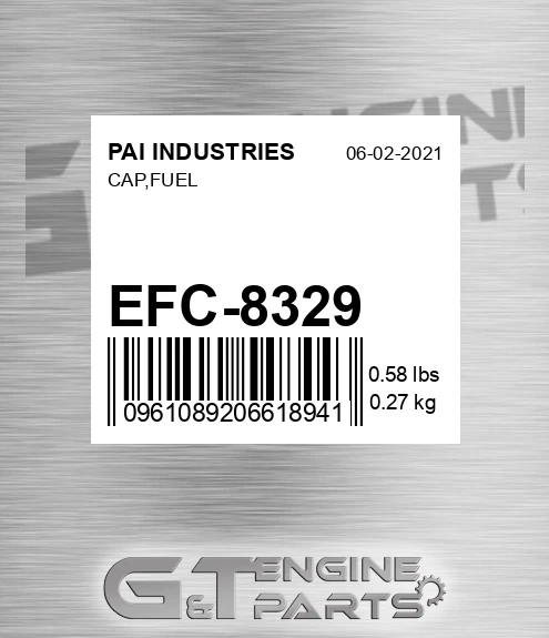 EFC-8329 Cap,fuel for PAI INDUSTRIES