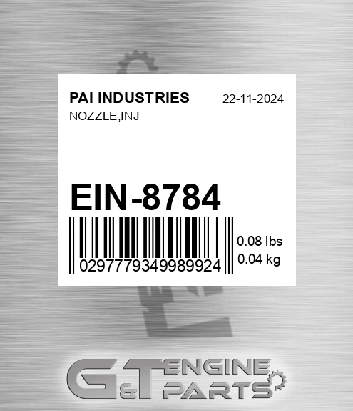 EIN-8784 Nozzle,inj