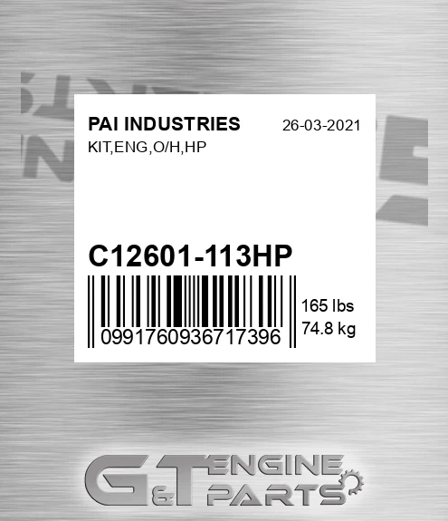 C12601-113HP Kit,eng,o/h,hp