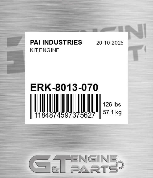ERK-8013-070 Kit,engine for PAI INDUSTRIES
