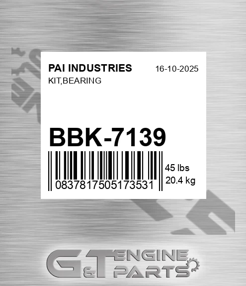 BBK-7139 Kit,bearing
