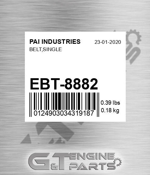 EBT-8882 Belt,single