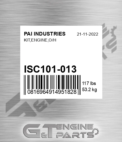 ISC101-013 Kit,engine,o/h for PAI INDUSTRIES