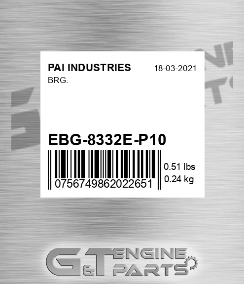 EBG-8332E-P10 Brg.