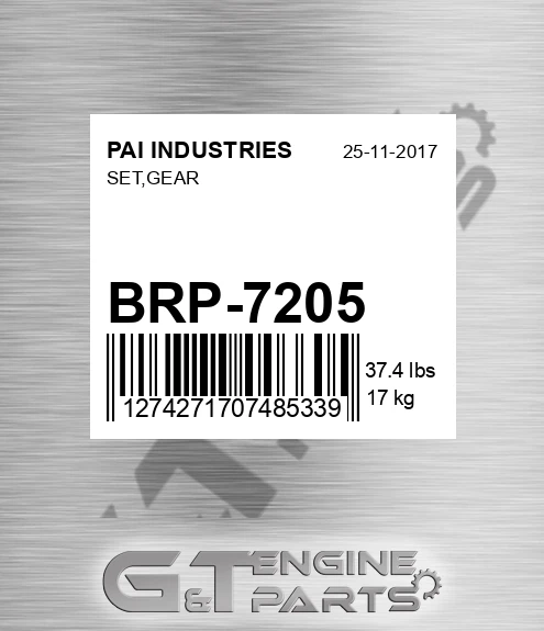 BRP-7205 Set,gear for PAI INDUSTRIES