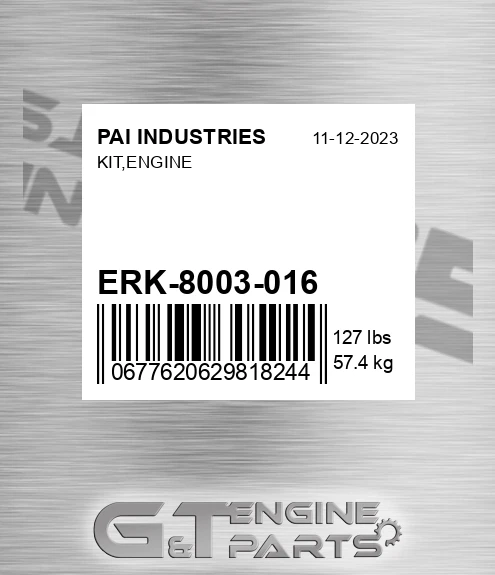ERK-8003-016 Kit,engine for PAI INDUSTRIES