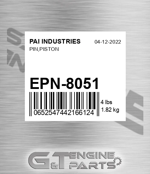 EPN-8051 Pin,piston