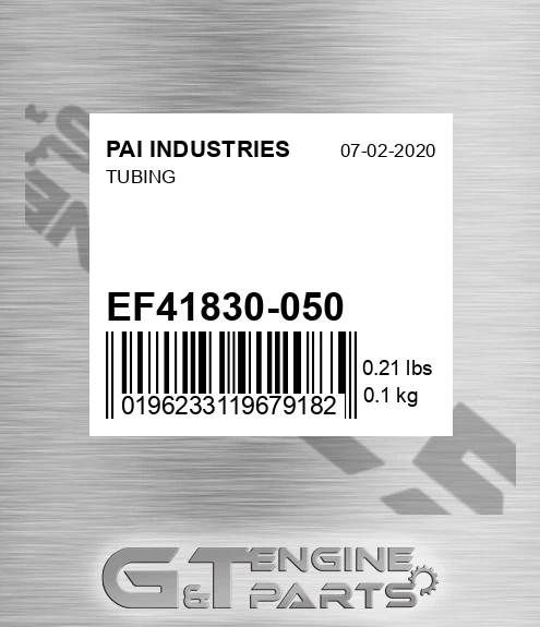 EF41830-050 Tubing