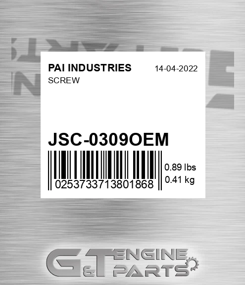JSC-0309OEM Screw
