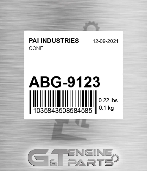ABG-9123 Cone for PAI INDUSTRIES
