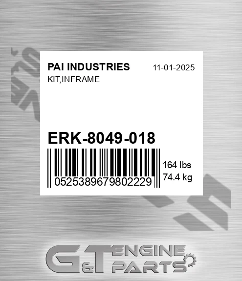 ERK-8049-018 Kit,inframe for PAI INDUSTRIES
