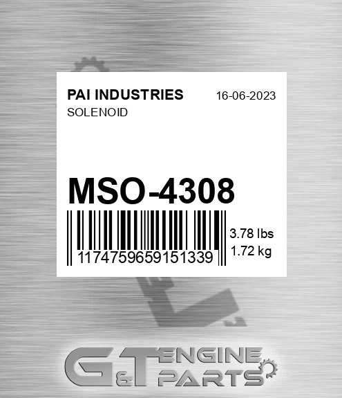 MSO-4308 Solenoid