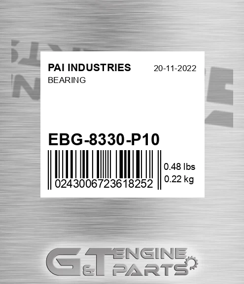 EBG-8330-P10 Bearing for PAI INDUSTRIES