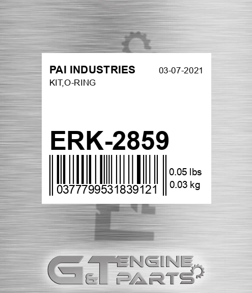 ERK-2859 Kit,o-ring
