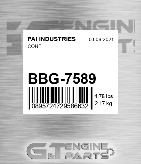 BBG-7589 Cone for PAI INDUSTRIES