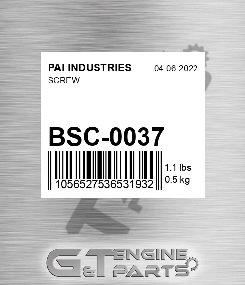 BSC-0037 Screw