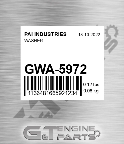 GWA-5972 Washer