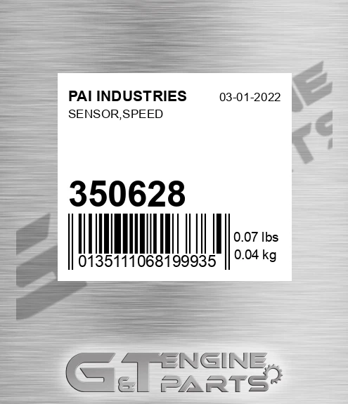 350628 Sensor,speed for PAI INDUSTRIES