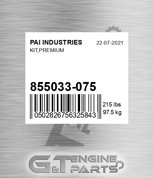 855033-075 Kit,premium for PAI INDUSTRIES