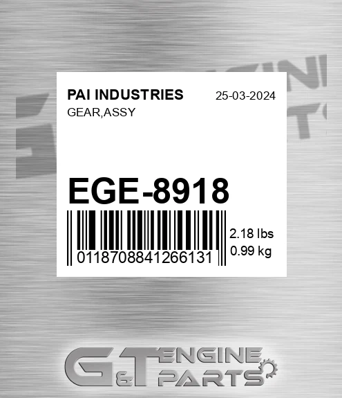 EGE-8918 Gear,assy